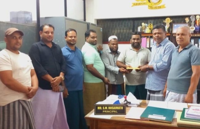புத்தளம் நாகவில்லு எருக்கலம்பிட்டி பாடசாலைக்கு நிதியுதவி வழங்கிய “EWARDS 87” அமைப்பு!