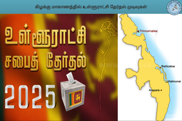 கிழக்கில் தமிழ் பேசும் பகுதிகளில் ஆசனங்களை கைப்பற்றியுள்ள கட்சிகள் !